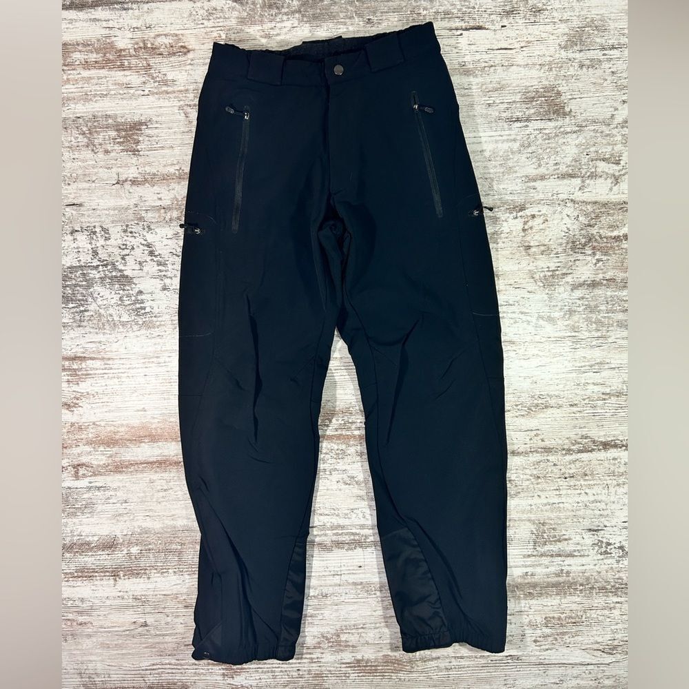Men’s Patagonia Mountain Motocross Bike pants black snap leg nylon blend size 28